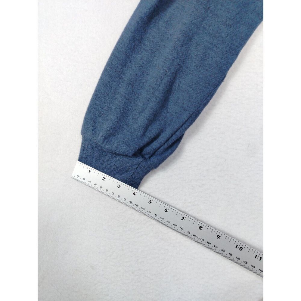 French Laundry‎ Top Women's Medium Blue Minimalist Normcore Stretch Long Sleeve - Picture 9 of 9